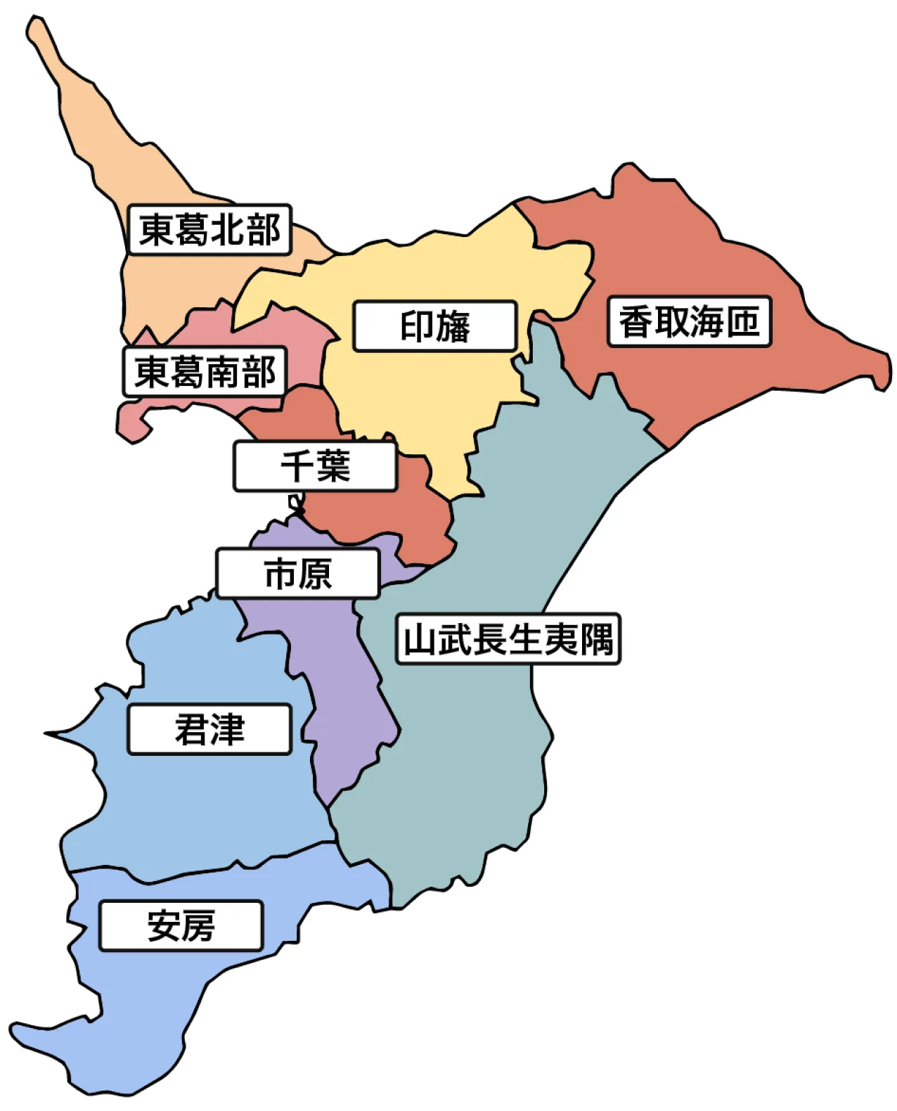 千葉県医療圏とセンターの構想