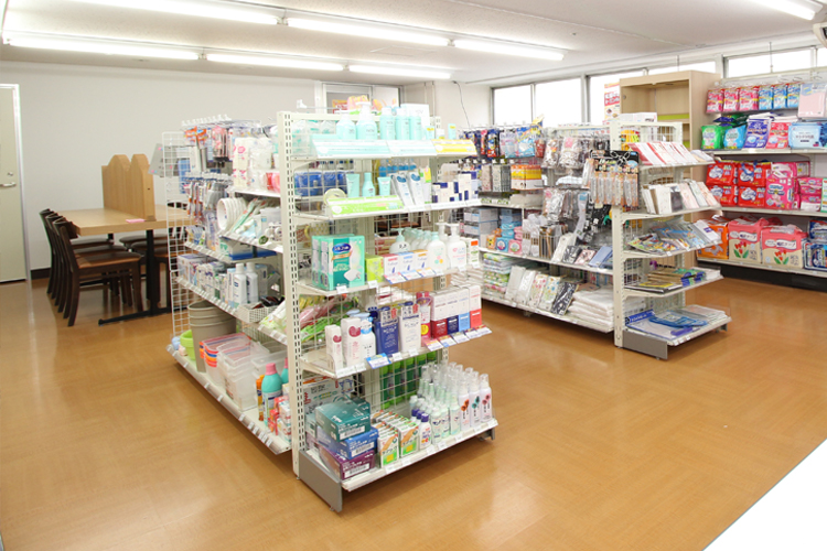 Shop with a medical supplies corner