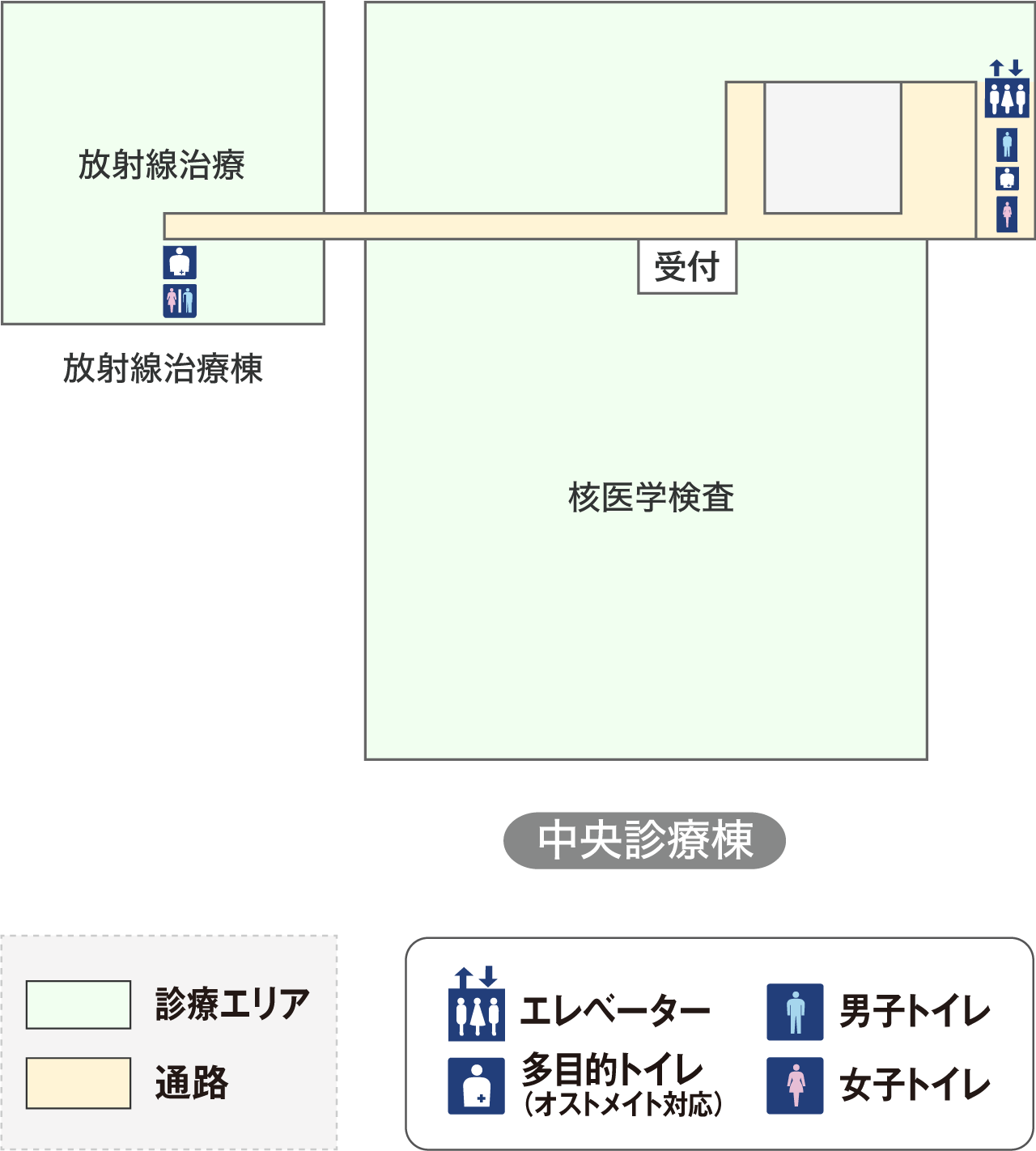 図：地下3階の検査エリアのフロア案内です。