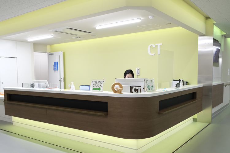 Reception for CT examination (First basement floor)