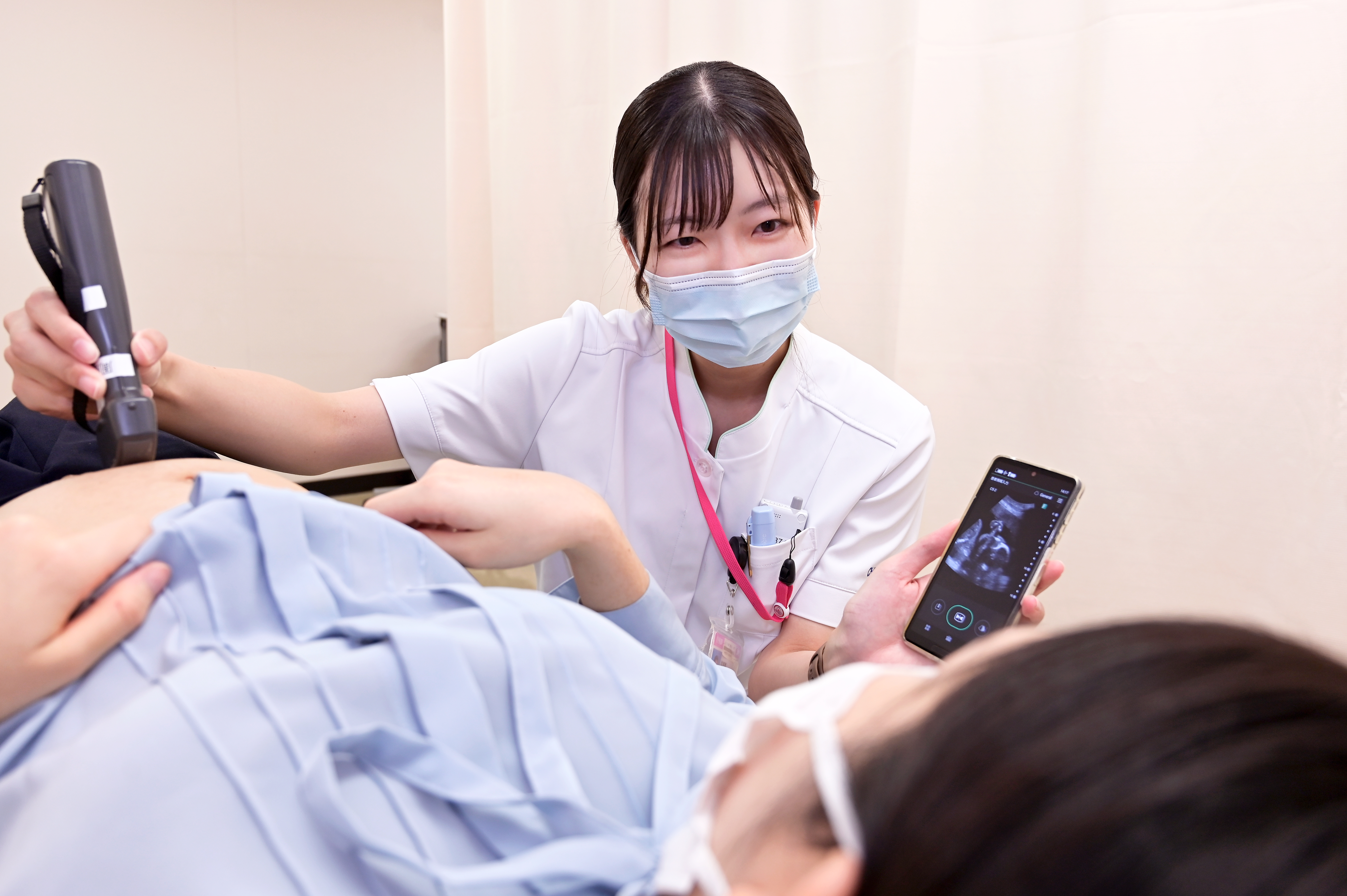 写真：助産師指導について