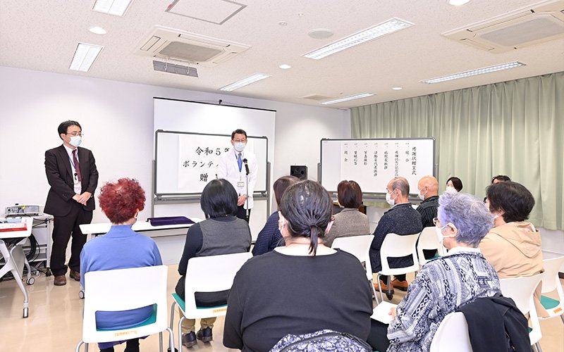 写真:横手病院長のあいさつ