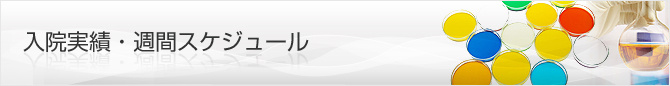 入院実績・週間スケジュール